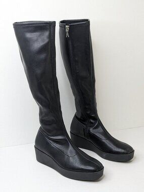 Aerosoles Cecina Tall Wedge Boots Black Women's 6.5